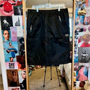 Black Skirt with Zipper Details